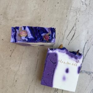 Dark Purple & White Eucalyptus Soap